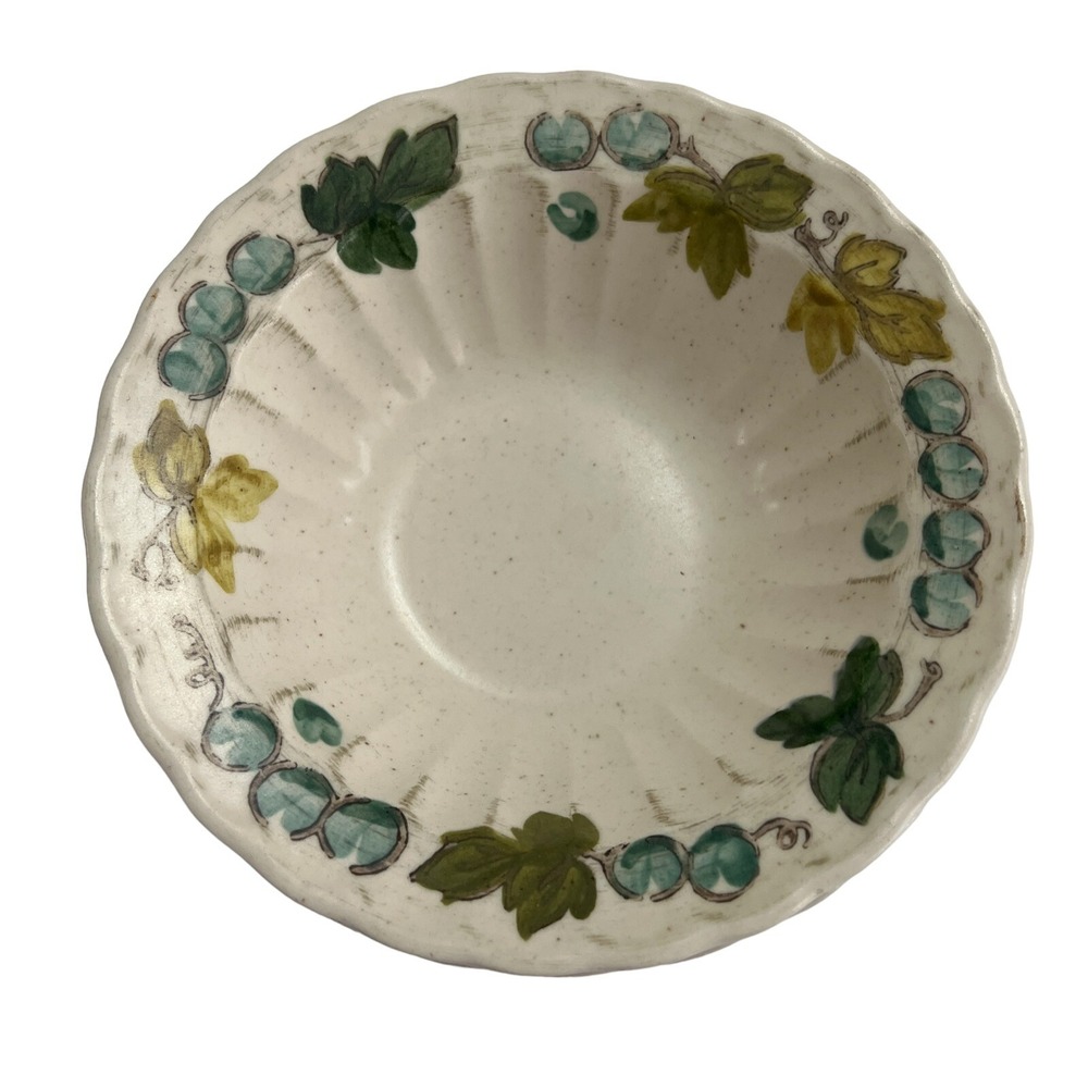 Metlox Vernon Ware Rimmed Vegetable Bowl 9" Poppytrail Vineyard California 1 pce